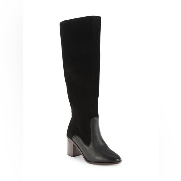 SPLENDID Mary Suede leather Mid Calf Boots Pointed toe Block Heel Size 8.5 - Picture 1 of 8